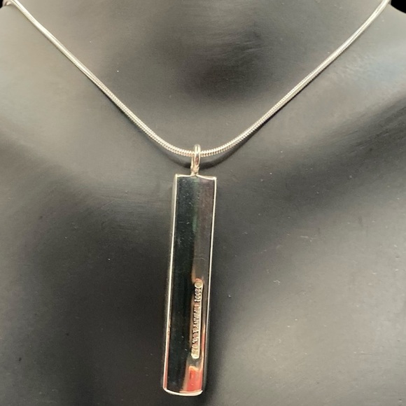 Tiffany & Co. 1837 Sterling Silver Bar Pendant & 22" Sterling Silver Chain๐ - Picture 4 of 5